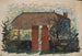 Casa con una puerta roja - Tadeusz Makowski — vista de la obra