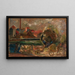 Paisaje con una Chimenea de Fábrica - Tadeusz Makowski — cuadro enmarcado en la pared