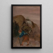 Little girl carrying dead wood - Tadeusz Makowski — framed artwork on a wall