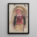 Niña con suéter rojo - Tadeusz Makowski — cuadro enmarcado en la pared