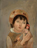Niña con una muñeca - Tadeusz Makowski — vista de la obra