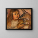 Niña con una cabra - Tadeusz Makowski — cuadro enmarcado en la pared