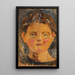 Tête de petite fille - Tadeusz Makowski — framed artwork on a wall