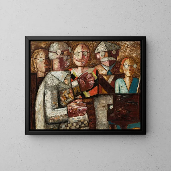 la actuación musical - Tadeusz Makowski — cuadro enmarcado en la pared