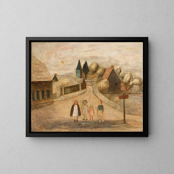 Paisaje normando en Breuilpont - Tadeusz Makowski — cuadro enmarcado en la pared