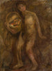 Joven mujer desnuda con una cesta de manzanas - Tadeusz Makowski — vista de la obra
