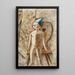 Niña desnuda con un gorro azul - Tadeusz Makowski — cuadro enmarcado en la pared