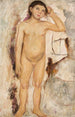 Niña desnuda con una mano levantada - Tadeusz Makowski — vista de la obra
