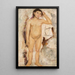 Niña desnuda con una mano levantada - Tadeusz Makowski — cuadro enmarcado en la pared