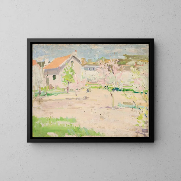 Paisaje primaveral - Tadeusz Makowski — cuadro enmarcado en la pared
