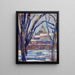 Winter Landscape Painting from the Church - Tadeusz Makowski — framed artwork on a wall