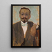 Retrato del escultor Bolesław Bażukiewicz - Tadeusz Makowski — cuadro enmarcado en la pared