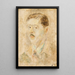 Retrato masculino - Tadeusz Makowski — cuadro enmarcado en la pared