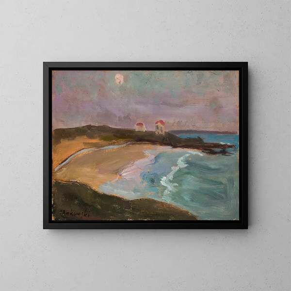 Costa marítima - Tadeusz Makowski — cuadro enmarcado en la pared
