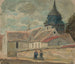 Pequeña iglesia de pueblo en Breuilpont - Tadeusz Makowski — vista de la obra