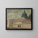Pequeña iglesia de pueblo en Breuilpont - Tadeusz Makowski — cuadro enmarcado en la pared