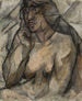 Estudio de una mujer desnuda y medio desnuda - Tadeusz Makowski — vista de la obra