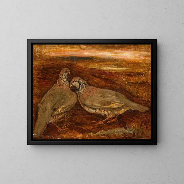 Dos pájaros - Tadeusz Makowski — cuadro enmarcado en la pared