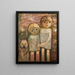 Deux enfants avec un chien - Tadeusz Makowski — framed artwork on a wall