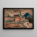 View of a small town in the mountains Le Puy - Tadeusz Makowski — framed artwork on a wall
