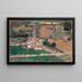 View of a Small Town with a Steeple - Tadeusz Makowski — framed artwork on a wall