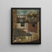 Vista a través de la ventana de un taller - Tadeusz Makowski — cuadro enmarcado en la pared
