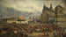Feria de antes de Pascua en la plaza Bernardine en Lviv en 1895 - Tadeusz Rybkowski — vista de la obra