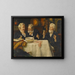 Tres hombres en la mesa - Talbot Hughes — cuadro enmarcado en la pared
