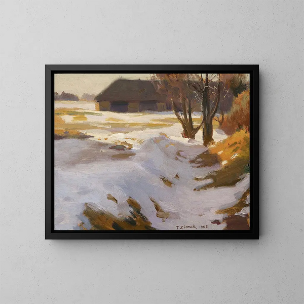 Dégel hivernal - Teodor Ziomek — cuadro enmarcado en la pared