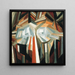 Cabeza cubista - Alexandre Konstantinovich Bogomazov — cuadro enmarcado en la pared