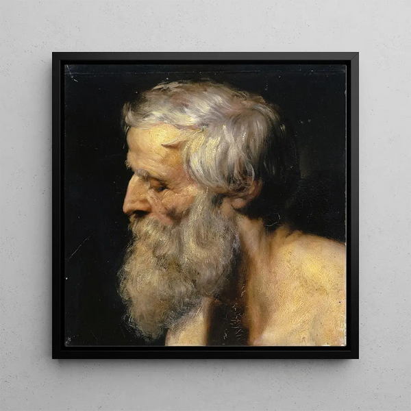 Tête d'un vieil homme - Ernst Stckelberg