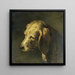 Head of a dog - Nicolas Toussaint Charlet — framed artwork on a wall