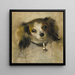 Cabeza de perro - Pierre-Auguste Renoir — cuadro enmarcado en la pared