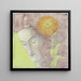 Head of a woman with red hair and chrysanthemums - Jan Toorop — framed artwork on a wall
