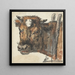 Tête de vache - Jan Kobell II — cuadro enmarcado en la pared