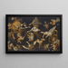 a grotesque scene with animals playing and a swaddled dog - The Master of Fertility of the Egg — framed artwork on a wall