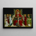 La Trinidad con la Virgen, los santos Juan el Evangelista, Esteban y Lorenzo, y un donante - L'Atelier de Peter Hemmel von Andlau — cuadro enmarcado en la pared