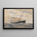del rápido transatlántico de Bremen Kaiser Wilhelm II de Norddeutscher Lloyd - Themistokles von Eckenbrecher — cuadro enmarcado en la pared