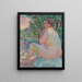 A la sombra del arbusto - Theo van Rysselberghe — cuadro enmarcado en la pared