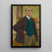 Autorretrato con chaleco verde - Theo van Rysselberghe — cuadro enmarcado en la pared