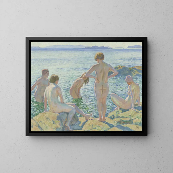Baadsters - Theo van Rysselberghe — cuadro enmarcado en la pared