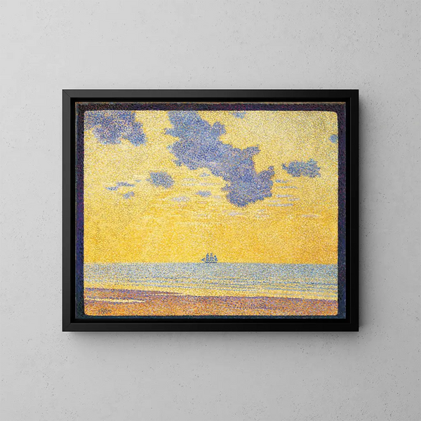 Grandes nubes - Theo van Rysselberghe — cuadro enmarcado en la pared