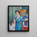 Madame von Bodenhausen con su hijo Luli - Theo van Rysselberghe — cuadro enmarcado en la pared