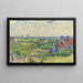 Paisaje con Casas - Theo van Rysselberghe — cuadro enmarcado en la pared