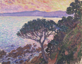Theo van Rysselberghe - PineTree near the Mediterranean Sea at Sunset.webp