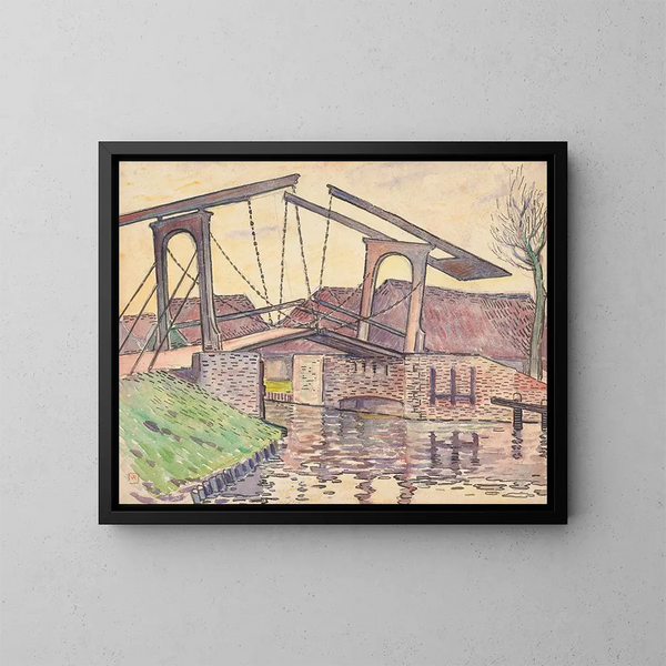 Puente en Holanda - Theo van Rysselberghe — cuadro enmarcado en la pared
