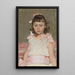 Retrato de niña - Theo van Rysselberghe — cuadro enmarcado en la pared