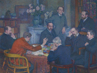 Theo van Rysselberghe - The Lecture by Emile Verhaeren.webp
