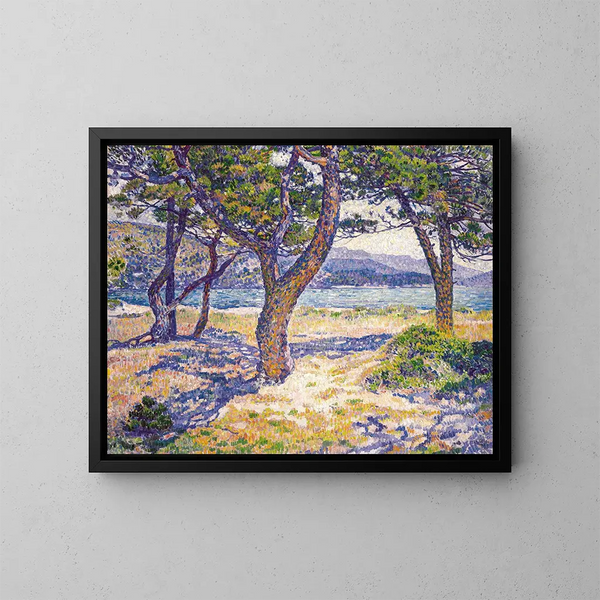 La Mediterránea en Le Lavandou - Theo van Rysselberghe — cuadro enmarcado en la pared