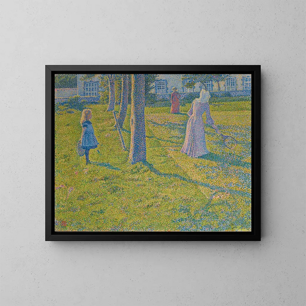 Thuin ou la Partie de tennis - Theo van Rysselberghe — cuadro enmarcado en la pared